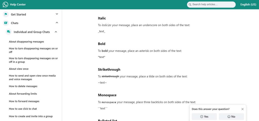 Whatsapp New Text Formatting Shortcuts Are Now Available In Chat