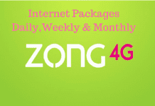 Zong Internet Packages