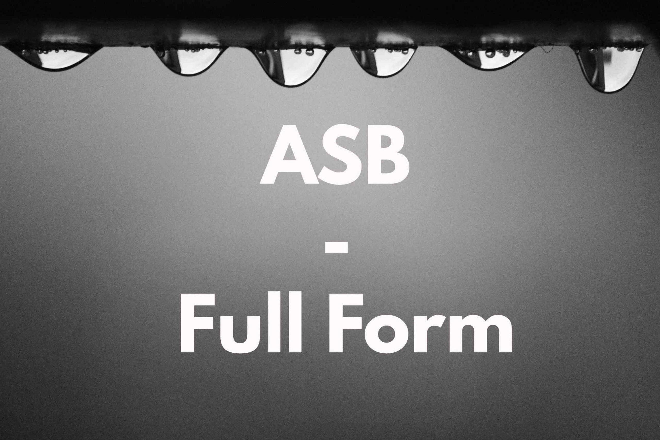 What Does Asb Bank Stand For