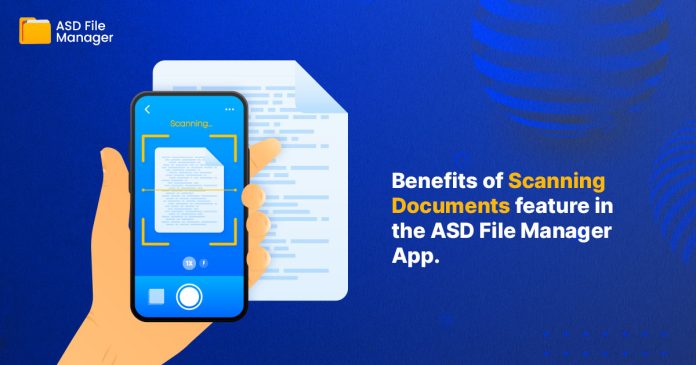 Scanning Documents feature in the ASD File Manager App