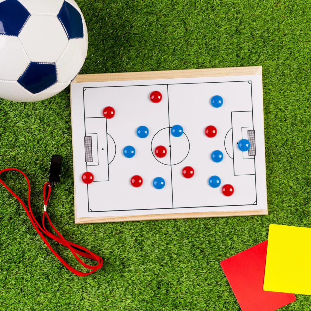 football-composition-with-white-tactic-board