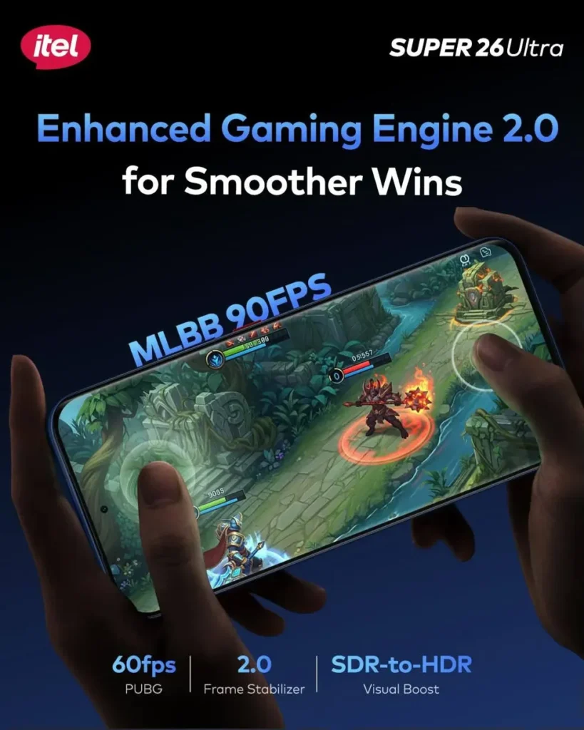 Itel Super 26 Ultra Enhanced Gaming Engine 2.0