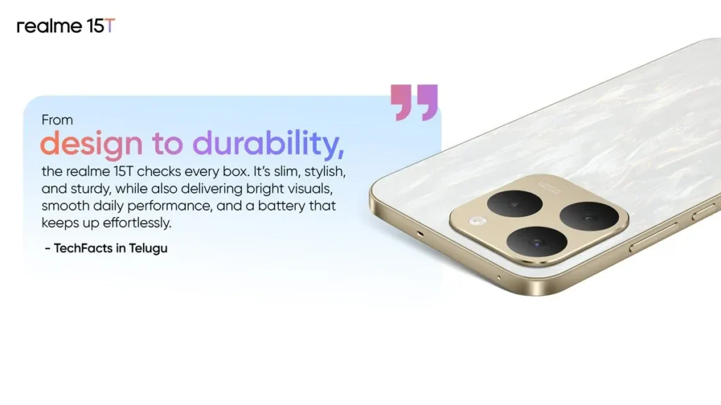 Realme 15T Durability