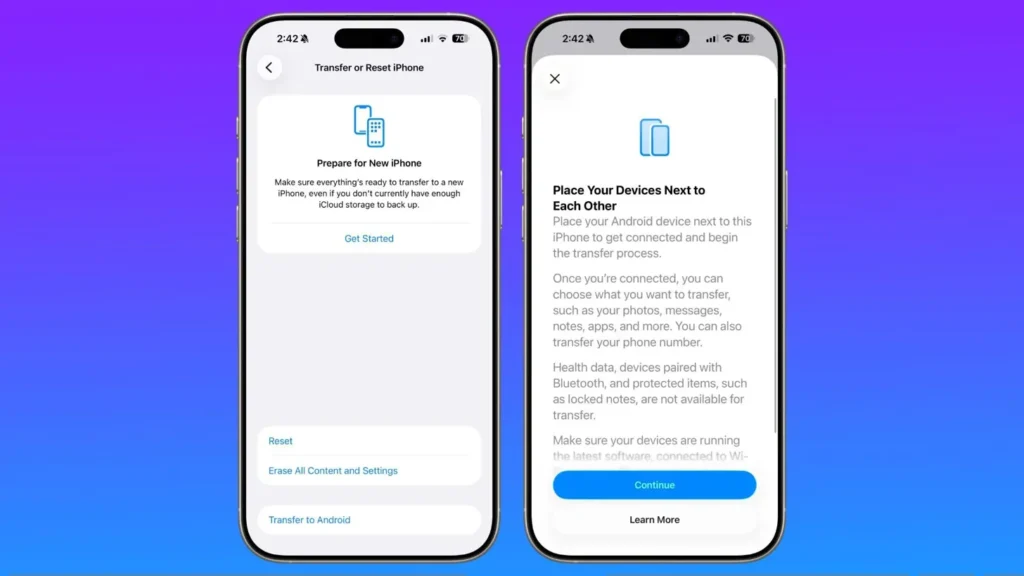 iPhone to Android device migration is now built into iOS