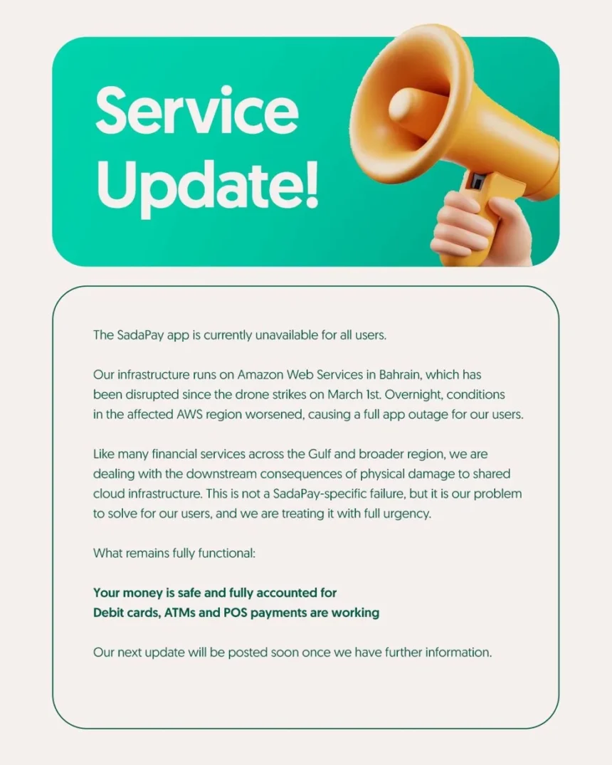 Sadapay app is unavailable