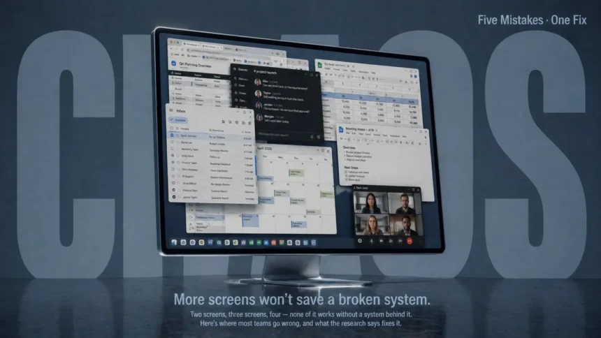 Two screens, three screens, four — none of it works