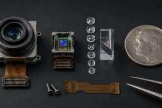 The spec sheet says 3x optical zoom. This is the piece of silicon being asked to deliver it