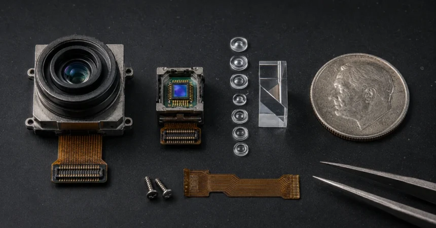 The spec sheet says 3x optical zoom. This is the piece of silicon being asked to deliver it