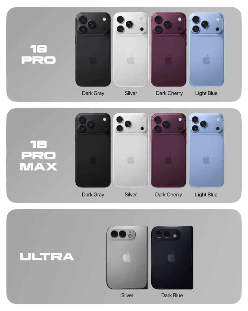 iPhone 18 Series Colors leaked
