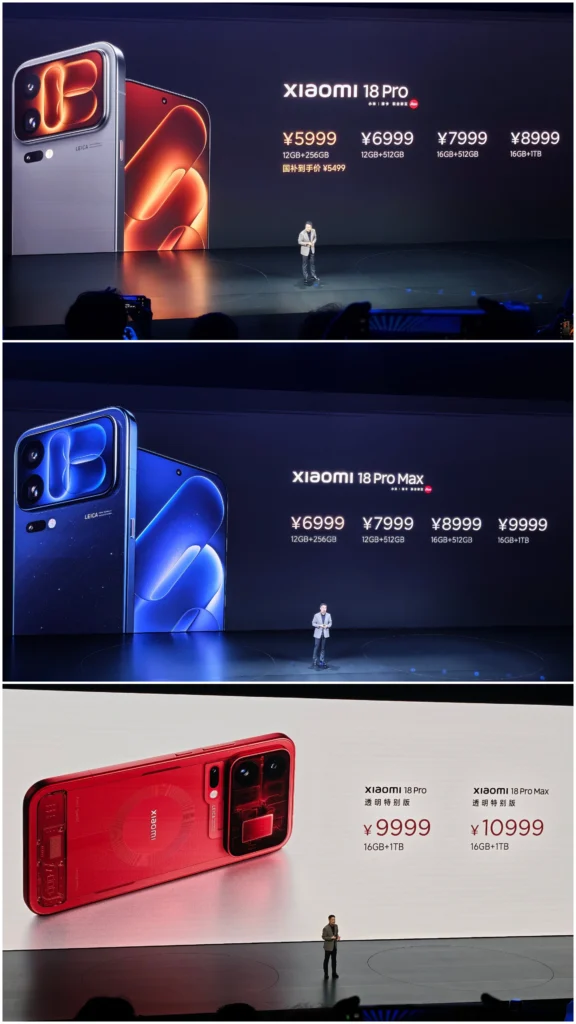 Xiaomi 18 Pro Chinese Pricing