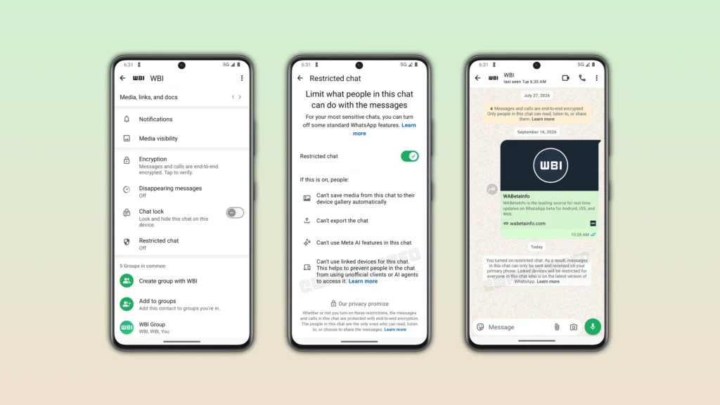 WhatsApp Restricted Chat
